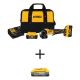 DEWALT 20V Max XR Cordless Brushless 4.5 in. Paddle Switch Small Angle Grinder with (2) 20V 6Ah and Powerstack 5Ah Batteries DCG413R2WCBP520