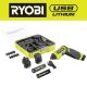 RYOBI USB Lithium Multi-Head Screwdriver with 2.0 Ah Battery and Charging Cable with USB Lithium 3.0 Ah Battery FVD51K-FVB03
