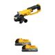 DEWALT 20V MAX Lithium-Ion Cordless 4.5 in. - 5 in. Angle Grinder with (2) 1.7 Ah 20V MAX POWERSTACK Compact Batteries DCG412BWBP034-2