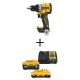 DEWALT 20V MAX XR Lithium-Ion Cordless Compact 1/2 in. Drill/Driver with 20V MAX XR Premium 6Ah and 4Ah Batteries and Charger DCD800BWCB246CK