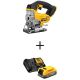 DEWALT 20V MAX Lithium-Ion Cordless Jig Saw with 20V MAX POWERSTACK Compact Battery Starter Kit DCS331BWCBP034C