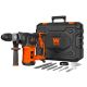 WEN 12 Amp Corded 1-3/16 in. Variable Speed SDS Plus Rotary Hammer Kit with Case, Chisels and Drill Bits RH1042