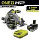 RYOBI ONE+ HP 18V 6.0 Ah Lithium-Ion HIGH PERFORMANCE Battery and Charger Kit with ONE+ HP 18V Brushless 7-1/4 in Circular Saw PSK016-PBLCS300B