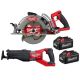 Milwaukee M18 FUEL 18V Lith-Ion Cordless 7-1/4 in. Rear Handle Circular Saw w/Super SAWZALL & (2) High Output 6.0Ah Battery 2830-20-2722-20-48-11-1862