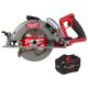 Milwaukee M18 FUEL 18V Lithium-Ion Cordless 7-1/4 in. Rear Handle Circular Saw with M18 REDLITHIUM FORGE HD 12.0 Ah Battery 2830-20-48-11-1813