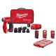 Milwaukee M12 FUEL 12V Li-Ion Brushless Cordless 4-in-1 Installation 3/8 in. Drill Driver Kit, 4-Heads & PACKOUT Bit Set (60-Pc) 2505-22-48-32-5162