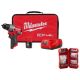 Milwaukee M12 FUEL 12-Volt Li-Ion Brushless Cordless 1/2 in. Hammer Drill Kit w CP 2.0Ah Battery, Charger & Drill Bit Set (50-Pc) 3404-21-48-32-4024