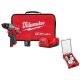 Milwaukee M12 FUEL 12-Volt Li-Ion Brushless Cordless 1/2 in. Hammer Drill w 2.0Ah Battery, Charger & PACKOUT Hole Saw Set (10-Pc) 3404-21-49-22-5606