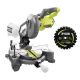 RYOBI ONE+ 18V Cordless 7-1/4 in. Compound Miter Saw (Tool Only) with 24T Carbide Thin Kerf Circular Saw Blade (1-Piece) P553-A067101