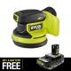 RYOBI ONE+ HP 18V Brushless Cordless 5 in. Random Orbit Sander with FREE ONE+ 18V 2.0 Ah Lithium-Ion HIGH PERFORMANCE Battery PBLSD01B-PBP003