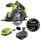 RYOBI ONE+ 18V Cordless 5-1/2 in. Circular Saw Kit with 4.0 Ah Battery, Charger, and 18T Thin Kerf Carbide Blade PCL500K1-A065101