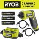 RYOBI USB Lithium Multi-Head Screwdriver Kit with 2 Ah Battery, Charging Cable, 3 Ah Battery, and USB Lithium 3-Port Charger FVD51K-FVCH01-FVB03