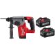 Milwaukee M18 FUEL 18V Lith-Ion Brushless Cordless 1 in. SDS-Plus Rotary Hammer w/ (2) High Output 6.0 Ah Battery Pack 2912-20-48-11-1862
