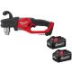 Milwaukee M18 FUEL GEN II 18V Lith-Ion Brushless Cordless 1/2 in. Hole Hawg Right Angle Drill w/ (2) High Output 6.0 Ah Battery 2807-20-48-11-1862