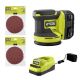 RYOBI ONE+ 18V Cordless 5 in. Random Orbit Sander Kit with 4Ah Battery, Charger, and (2) 7-Piece 5 in. Sand Paper Assortment PCL406K1-A21701-A21701