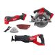 Milwaukee M18 FUEL 18V Lithium-Ion Cordless Brushless Oscillating Multi-Tool, SAWZALL Recip Saw, & 6-1/2 in. Circular Saw 2836-20-2722-20-2833-20