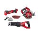 Milwaukee M18 FUEL 18V Lithium-Ion Cordless Brushless Oscillating Multi-Tool, 7-1/4 in. Circular Saw, & SAWZALL Recip Saw 2836-20-2834-20-2722-20
