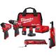 Milwaukee M12 FUEL 12-Volt Li-Ion Brushless Cordless Hammer Drill & Impact Driver Combo Kit w/2 Batteries, 3/8 Ratchet & MultiTool 3497-22-2567-20-2426-20
