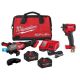 Milwaukee M18 FUEL ONE-KEY 18V Lith-Ion Cordless 4-1/2 in. /6 in. Variable Speed Grinder w/ 2 Batteries & 3/8 in. Impact Wrench 3672-22-2854-20