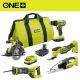 RYOBI ONE+ 18V Lithium-Ion Cordless 5-Tool Combo Kit Special Buy with (2) 2 Ah Batteries