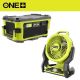 RYOBI ONE+ 18V Hybrid VERSE LINK Stereo and WHISPER SERIES 7-1/2 in. Fan (Tools Only) PCL601B-PCL811B