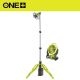 RYOBI ONE+ 18V Cordless Hybrid 2-Tool Combo Kit with Tri-Power Tripod Light and WHISPER SERIES 7-1/2 in. Fan (Tools Only) PCL691B-PCL811B