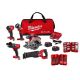 Milwaukee M18 FUEL 18V Lithium-Ion Cordless Combo Kit (5-Tool), 2 5.0 Ah Batteries, Charger w/ Drill Bit Set & Impact Bit Set 3697-25-48-89-2332-48-32-4097