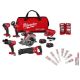 Milwaukee M18 FUEL 18V Lithium-Ion Cordless Combo Kit (5-Tool) w/ 2 5.0 Ah Batteries, Charger, SAWZALL Blades & 45 PC Bit Set 3697-25-49-22-1216Y-48-32-4023