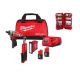 Milwaukee M12 12V Lithium-Ion Cordless Screwdriver, 3/8 in. Ratchet, Light (3-PC Combo Kit) W/ 2 Batteries, Charger, & Bit Set 2401-23B-48-32-4023