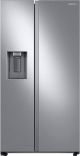 Samsung - 22 Cu. Ft. Side-by-Side Counter-Depth Refrigerator - Stainless steel RS22T5201SR