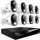 Night Owl - 12 Channel 2K DVR System with 1TB Hard Drive and 8 Wired 2K Cameras - White