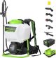 Greenworks - 80V 4 Gallon Backpack Sprayer with 2Ah Battery & Charger - Green