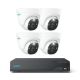 Reolink - 8 Channel 12MP NVR System with 4X 12MP Dome PoE Camera - White
