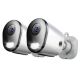 Night Owl - Wi-Fi IP Plug In 2K HD Deterrence Cameras with 2-Way Audio and Audio Alerts and Sirens (2-Pack) - White