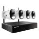 Night Owl - 10 Channel 4K Wi-Fi NVR Security System with 1TB Hard Drive and 4 Wi-Fi IP 2K Deterrence Cameras with 2-Way Audio - Black/White