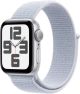 Apple Watch SE (GPS) 40mm Aluminum Case with Blue Cloud Sport Loop - One Size - Silver