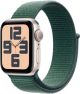 Apple Watch SE (GPS) 40mm Aluminum Case with Lake Green Sport Loop - Starlight