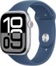 Apple Watch Series 10 (GPS) 46mm Aluminum Case with Denim Sport Band - M/L - Silver