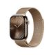 Apple Watch Series 10 (GPS+Cellular) 42mm Titanium Case with Gold Milanese Loop - Gold