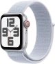 Apple Watch SE (GPS+Cellular) 40mm Aluminum Case with Blue Cloud Sport Loop - Silver
