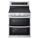 LG - 7.3 Cu. Ft. Freestanding Double Oven Electric True Convection Range with EasyClean and Air Fry - Stainless Steel