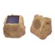 Victrola Pair of Solar Charging Bluetooth Outdoor Rock Speakers - Sand