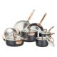 Viking 3-Ply Black & Copper 11 Piece Cookware Set - Black