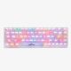 Higround - Basecamp 65 Opal White Flame - Wired Gaming Keyboard - White