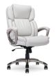 Serta - Garret Bonded Leather Executive Office Chair with Premium Cushioning - White