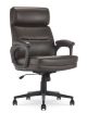 Serta - Comfort Mid-Back Modern Bonded Leather Executive Office Chair - Dark Brown