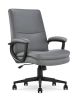 Serta - Comfort Mid-Back Bonded Leather Executive Office Chair - Gray