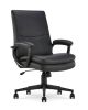 Serta - Comfort Mid-Back Bonded Leather Executive Office Chair - Black