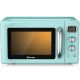 Costway - 0.9Cu.ft. Retro Countertop Compact Microwave Oven 900W 8 Cooking Settings - Green