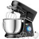 Costway - Tilt-Head Stand Mixer 7.5 Qt 6 Speed 660W with Dough Hook, Whisk & Beater - Black